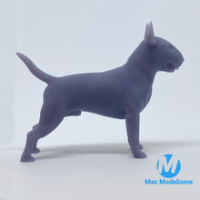 Cargue la imagen en la galería,Chien Bull Terrier - 1/24 Ou 1/18 Résine